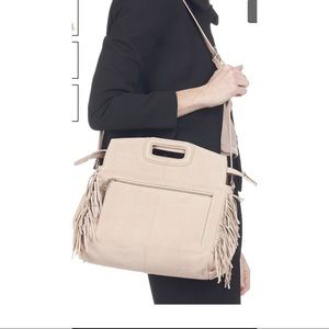 NWT Maje M Walk suede fringe shoulder bag